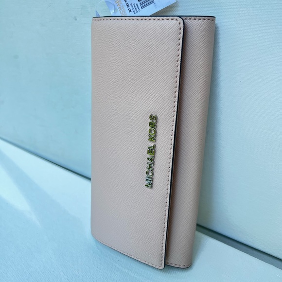 Michael Kors Jet Set Wallet Leather Pink - Picture 4 of 15